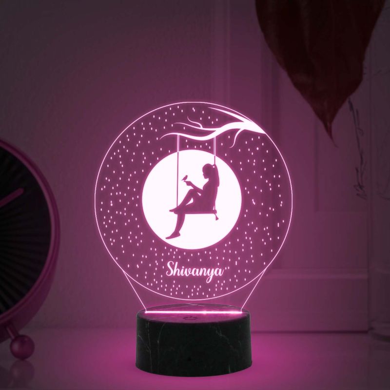 Personalized Night Light with Multicolored Light Customized with Name Gift For Friend